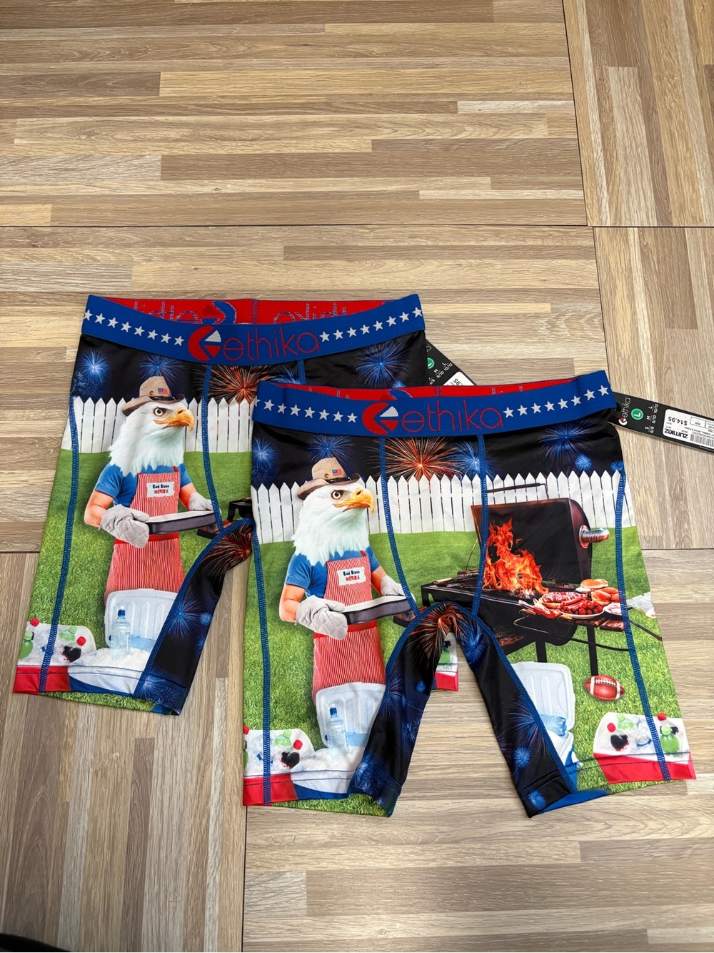Ethika Kids' Eagle BBQ Print briefs